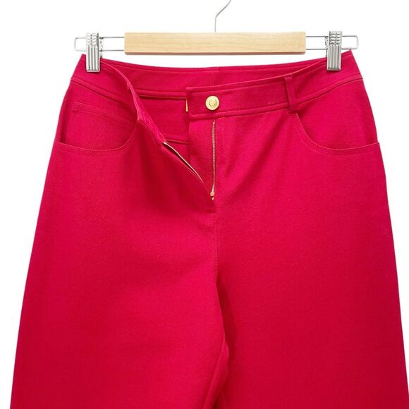 Vintage St. John Sport Pants Red Straight Leg Stretch Trouser Women’s Size 2 - Picture 6 of 12